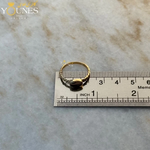 انگشتر بیضی طلا